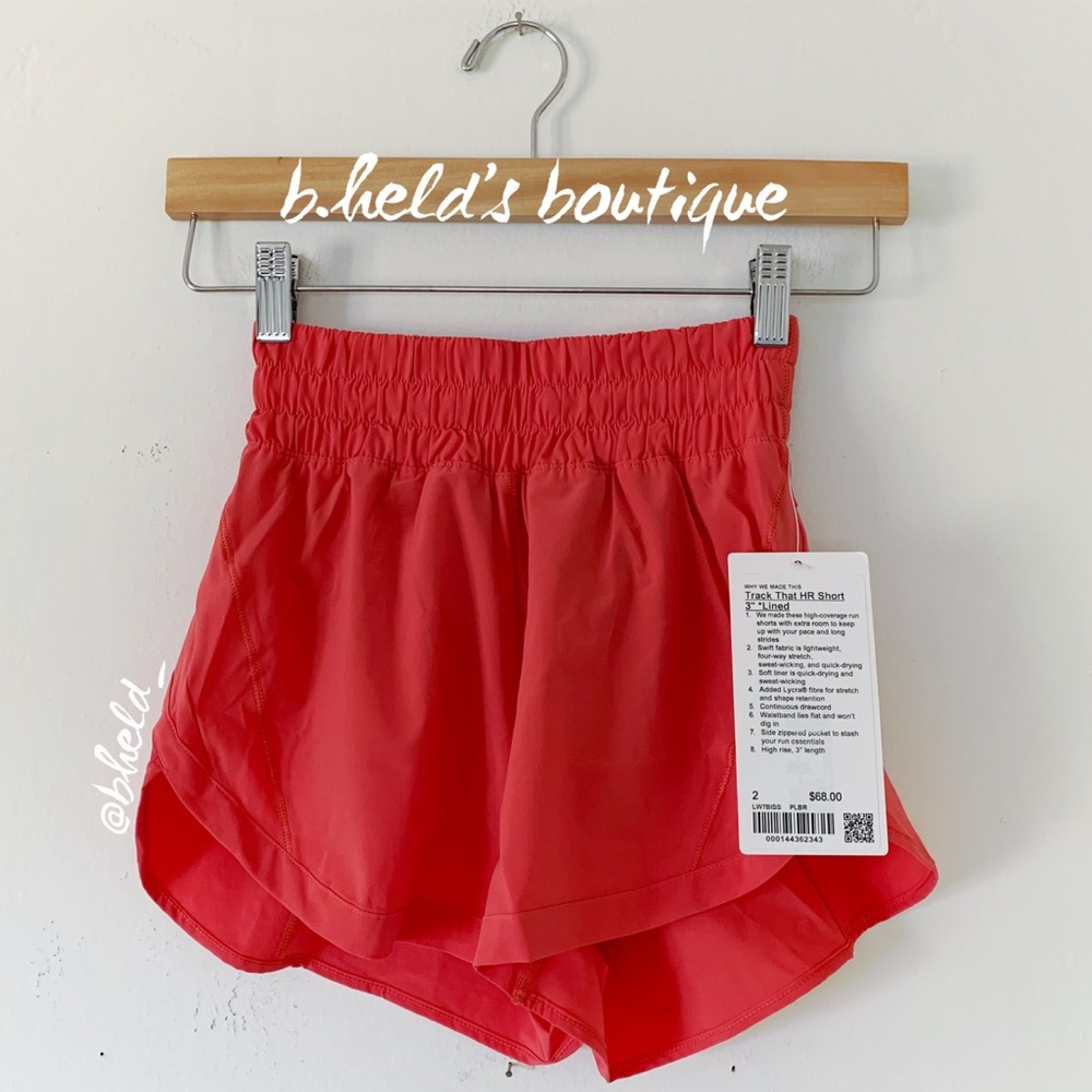 lululemon Track That High-Rise Lined Short 3" in Pale Raspberry Size 2 New NWT